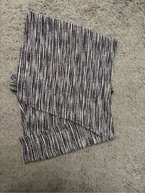 Blue Blush Striped Knit Mini Skirt in Black, White & Purple